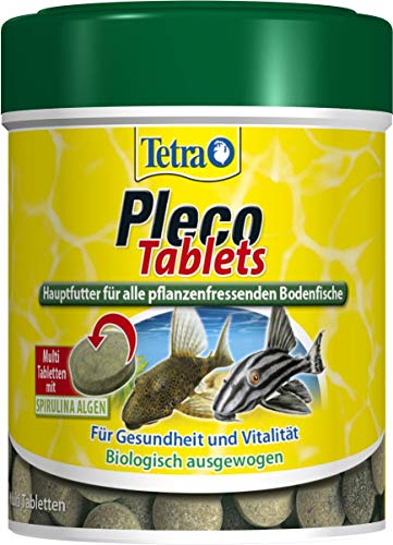 Tetra Pleco Tablets – Nährstoffreiches Hauptfutter für alle pflanzenfressenden Bodenfische (z.B. Welse), verschiedene Größen