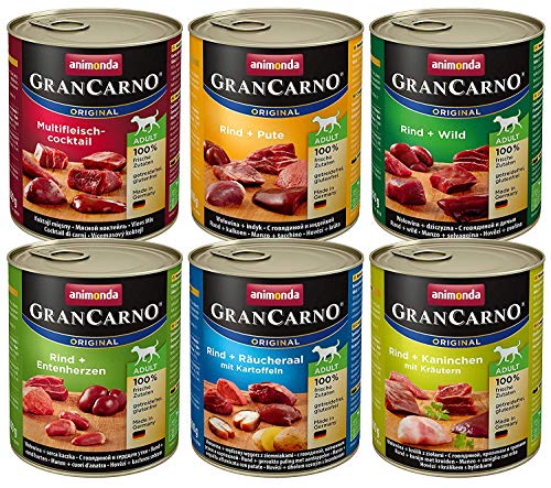 Animonda Gran Carno adult Hundefutter, Nassfutter für erwachsene Hunde, Mix 2,  6 x 800 g