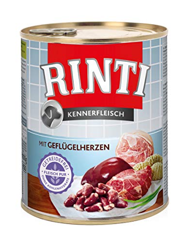 Rinti Kennerfleisch mit Geflügelherzen, 12er Pack (12 x 800 g)